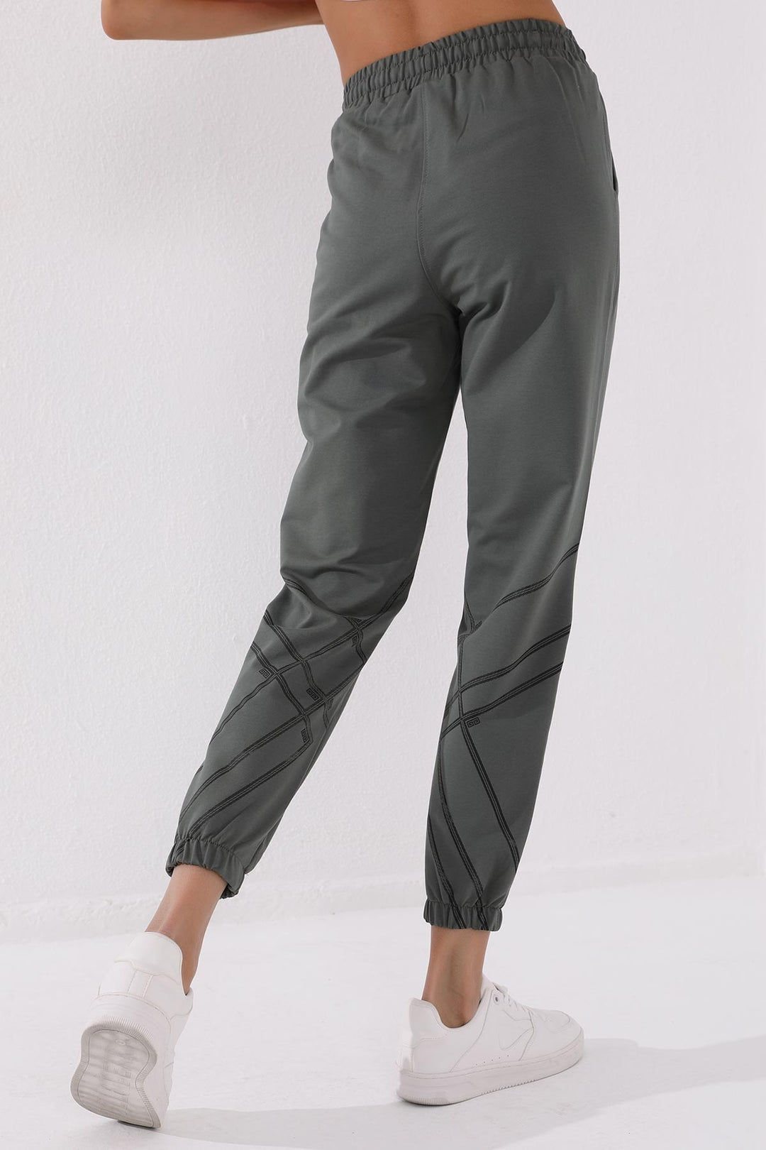 TMY Çağla Printed Comfort Fit Elastic Cuff Women's Sweatpants - 94585 - Pontiac