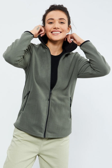 TMY Çağla Slim Fit Zippered Comfortable Women's Polar Sweatshirt - 97173 - Oklahoma City