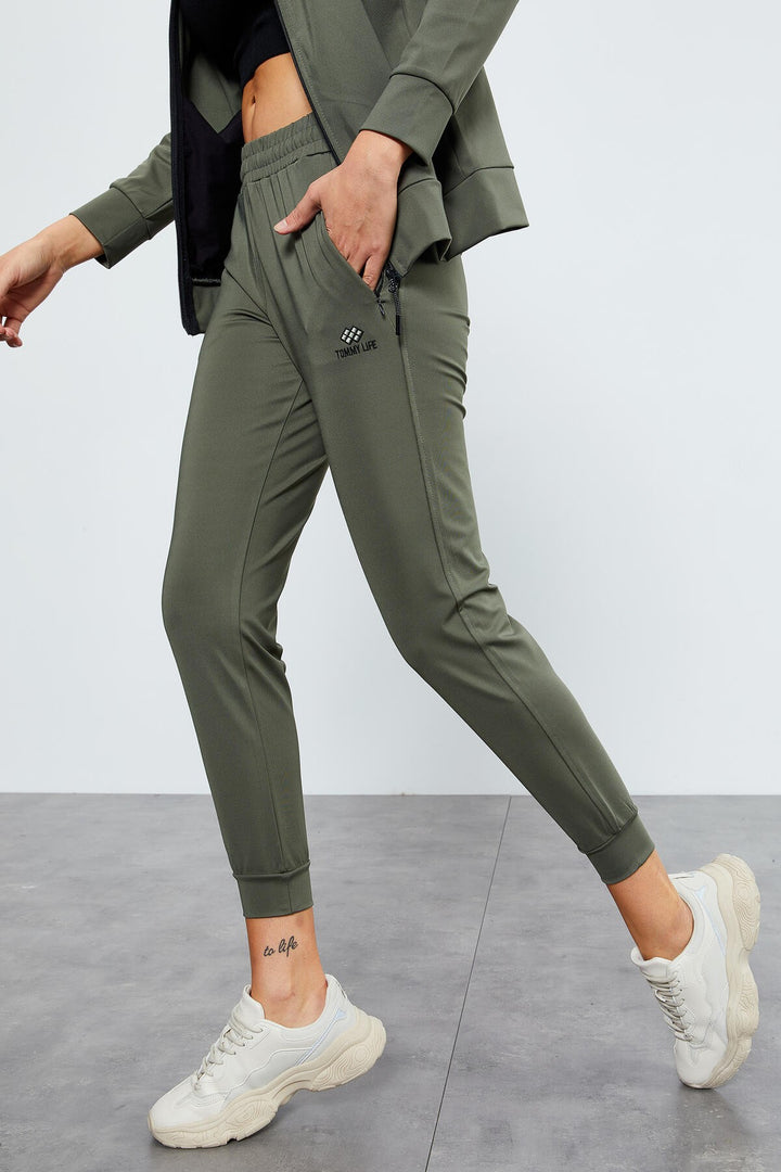 TMY Çağla Zip Pocket Scuba Fabric Standard Pattern Jogger Women's Tracksuit - 95271 - North Little Rock