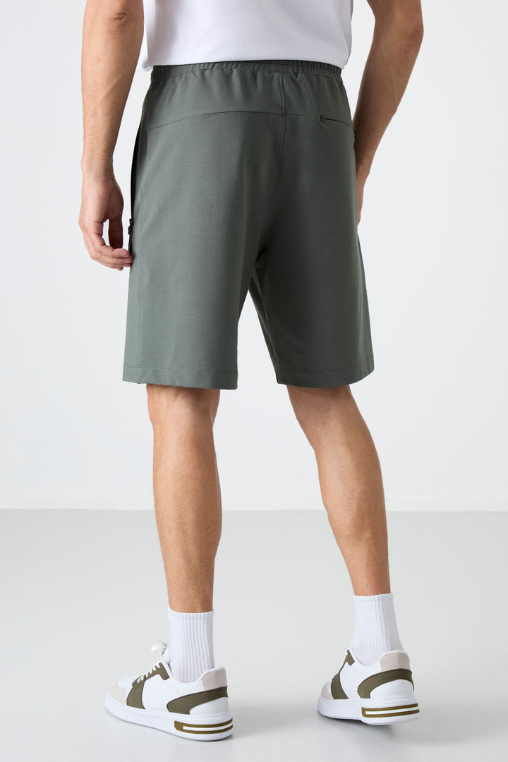 TMY Çağla Hidden Zipper Back Pocket Drawstring Standard Fit Men's Shorts - 81136 - Renton