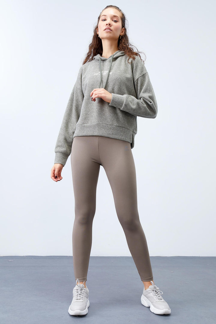 TMY Çağla Hooded Thessaloniki Woman Oversize Sweatshirt with Embroidered Writing - 97192 - Warner Robins