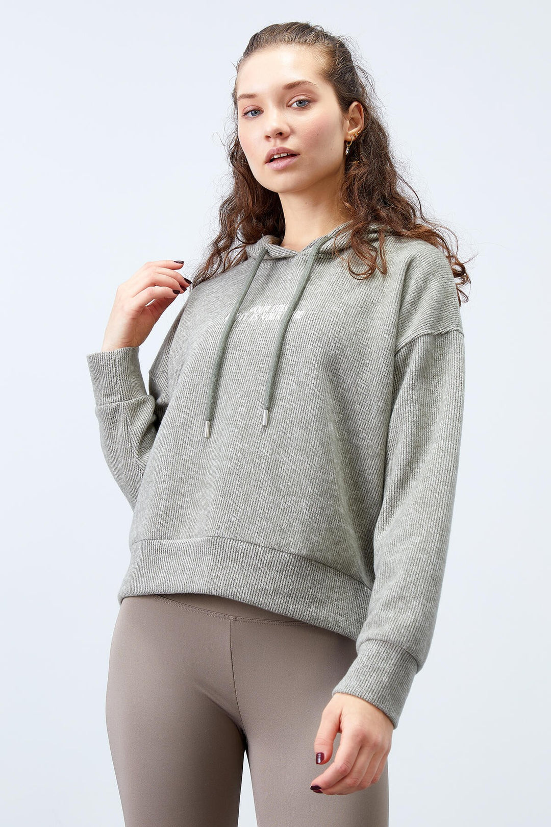 TMY Çağla Hooded Thessaloniki Woman Oversize Sweatshirt with Embroidered Writing - 97192 - Warner Robins