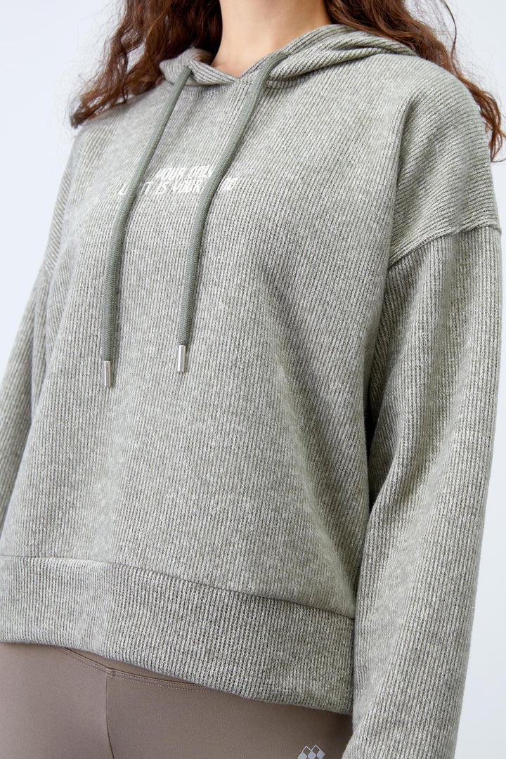 TMY Çağla Hooded Thessaloniki Woman Oversize Sweatshirt with Embroidered Writing - 97192 - Warner Robins