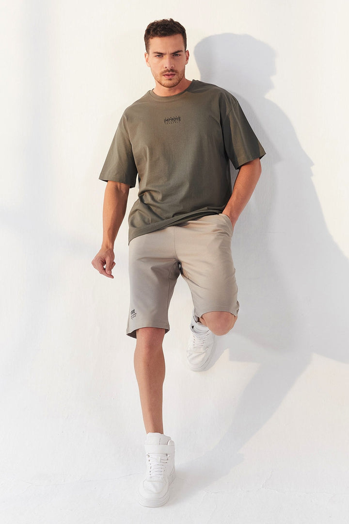 TMY Çağla Small Printed O Neck Men's Oversize T-Shirt - 87985 - Ílion