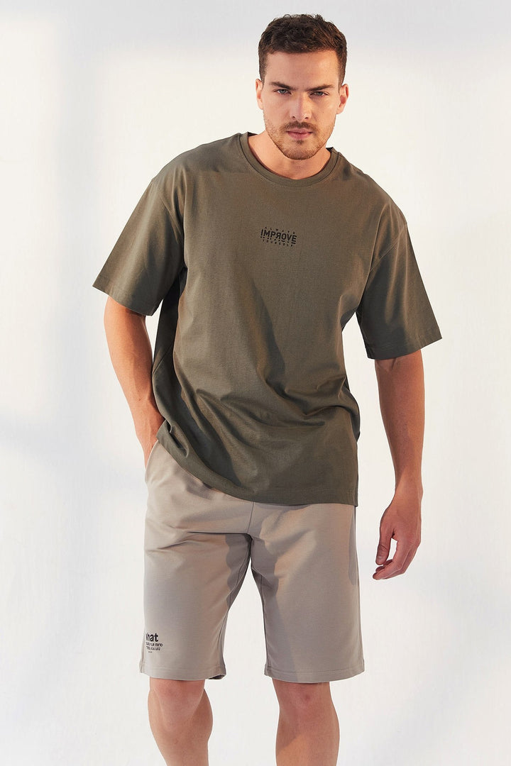 TMY Çağla Small Printed O Neck Men's Oversize T-Shirt - 87985 - Ílion