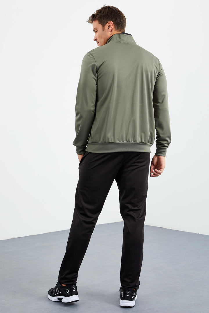 TMY Çağla - Black High Neck Zippered Standard Fit Classic Cuff Men's Tracksuit - 85162 - Kamp-Lintfort