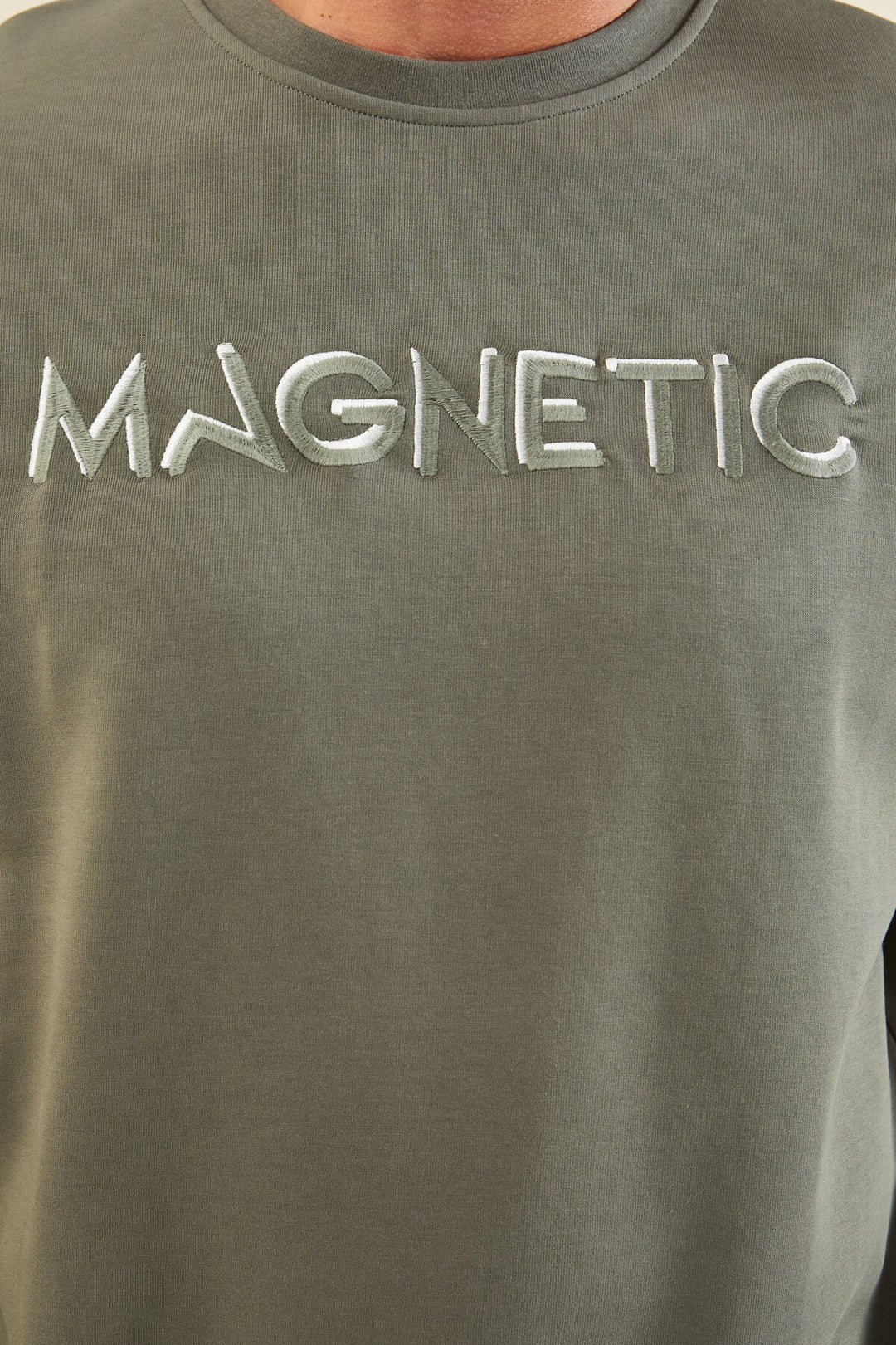 TMY Çağla Summer Embroidered O Neck Comfort Fit Men's Sweatshirt - 88020 - Piscataway