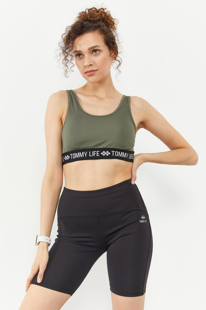 TMY Çağla Striped Standard Mold U Neck Women's Sports Bustier - 97113 - Edgware