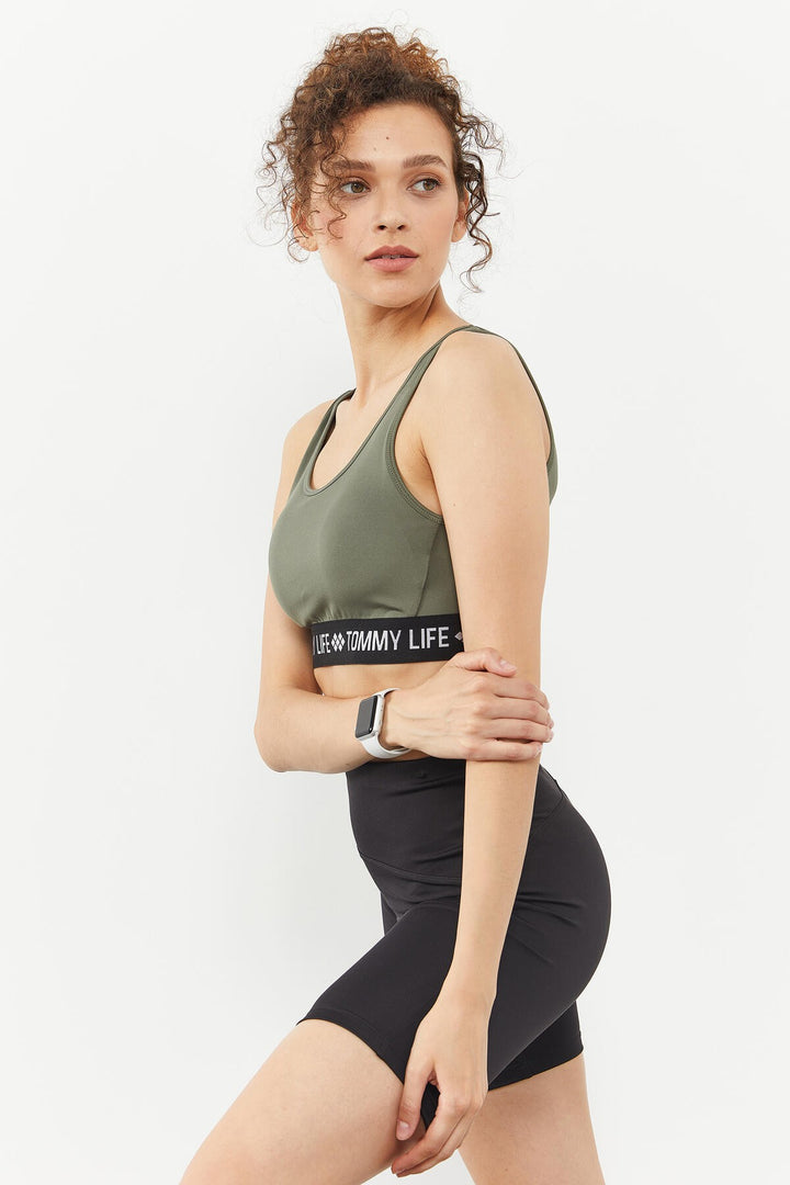 TMY Çağla Striped Standard Mold U Neck Women's Sports Bustier - 97113 - Edgware