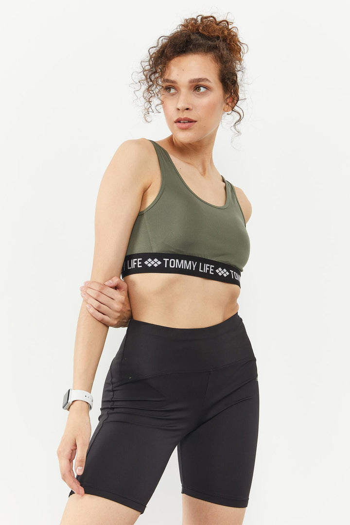 TMY Çağla Striped Standard Mold U Neck Women's Sports Bustier - 97113 - Edgware