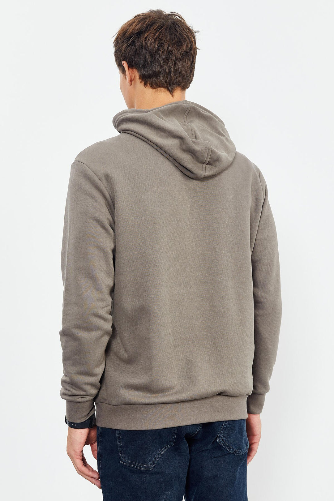 TMY Camel Hooded Comfort Fit Men's Sweatshirt with Handwriting Embroidery - 88007 - Casa Grande