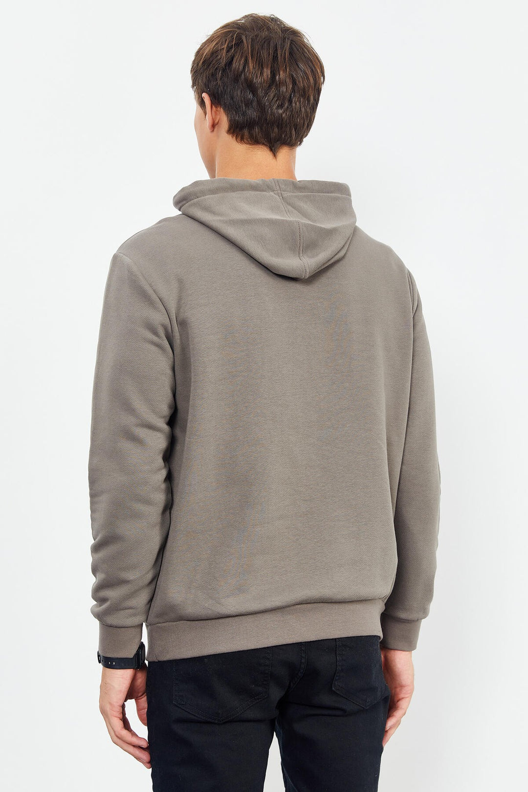 TMY Camel Printed Hooded Kangaroo Pocket Comfortable Fit Men's Sweatshirt - 88019 - La Trinidad