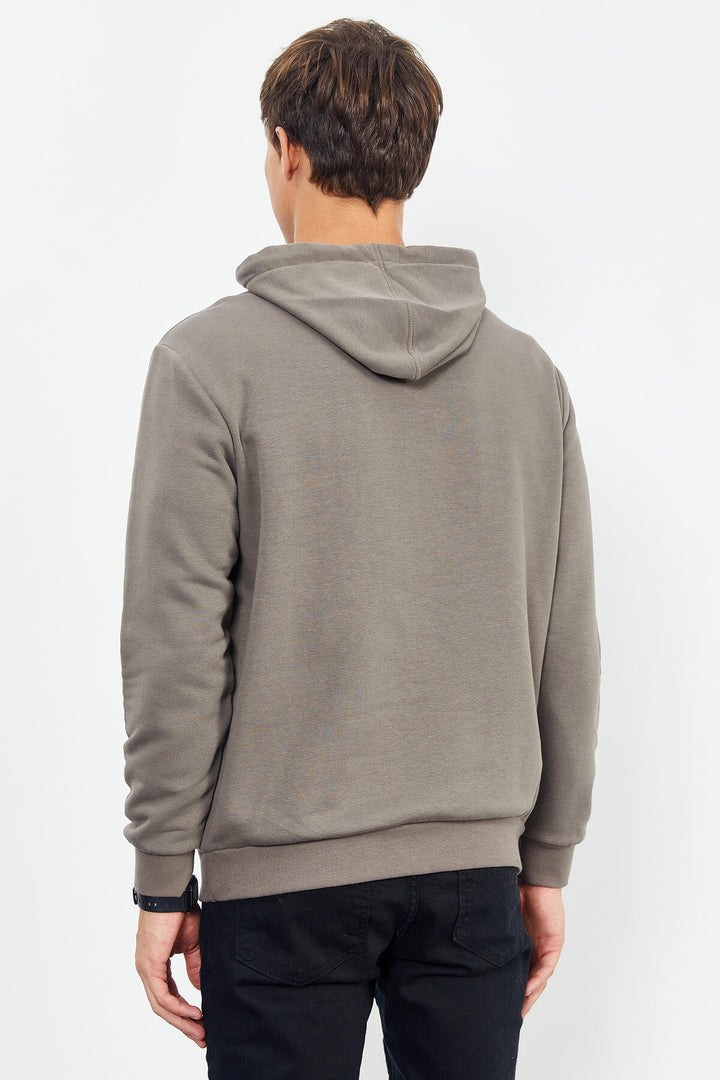 TMY Camel Printed Hooded Kangaroo Pocket Comfortable Fit Men's Sweatshirt - 88019 - La Trinidad