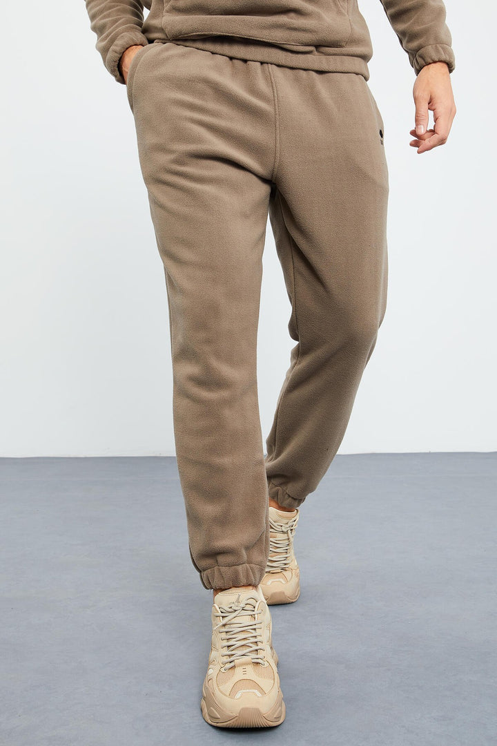 TMY Camel Half Zip Stand-up Collar Elastic Cuff Polar Men's Tracksuit - 85159 - Winterthur