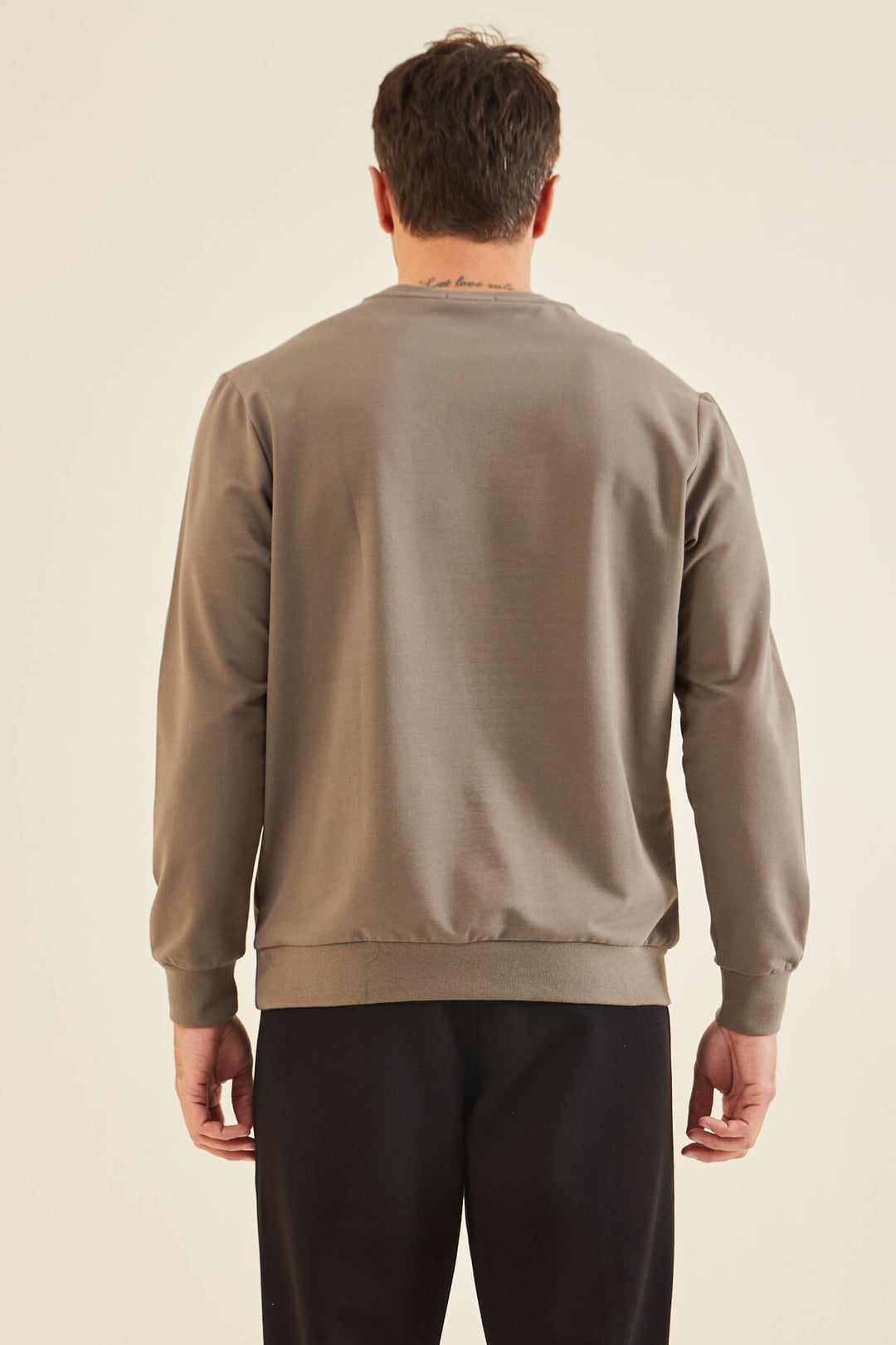 TMY Camel Embroidered O Neck Comfort Fit Men's Sweatshirt - 88020 - Upper Hutt