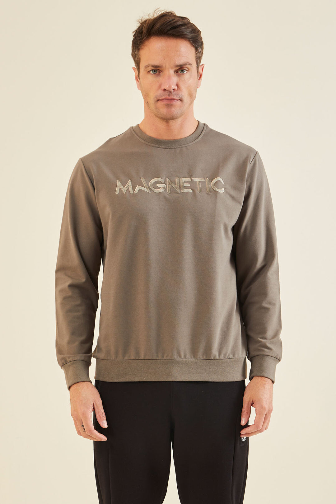 TMY Camel Embroidered O Neck Comfort Fit Men's Sweatshirt - 88020 - Upper Hutt