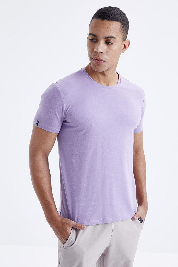 TMY Eflatun Men's Basic Short Sleeve Standard Fit Round Neck T-shirt - 87911 - Narva