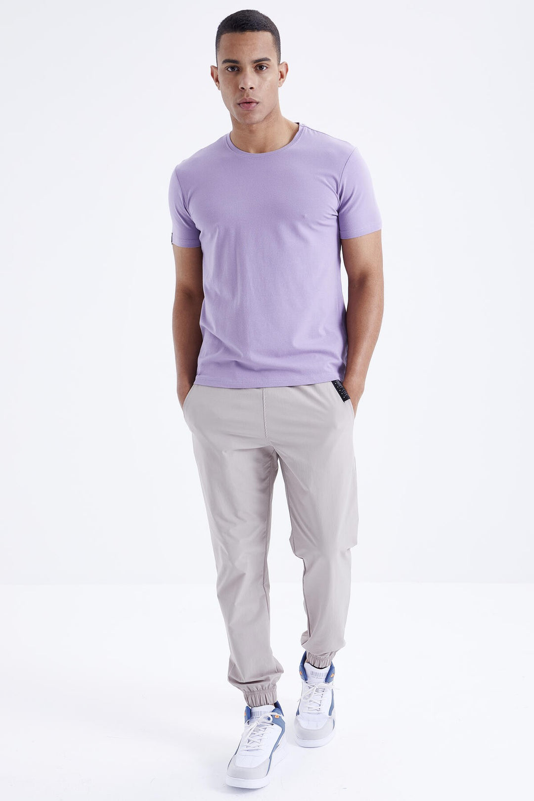 TMY Eflatun Men's Basic Short Sleeve Standard Fit Round Neck T-shirt - 87911 - Narva