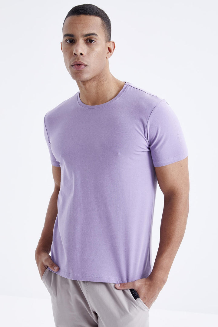 TMY Eflatun Men's Basic Short Sleeve Standard Fit Round Neck T-shirt - 87911 - Narva