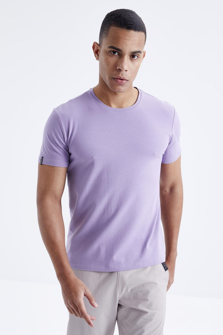 TMY Eflatun Men's Basic Short Sleeve Standard Fit Round Neck T-shirt - 87911 - Narva