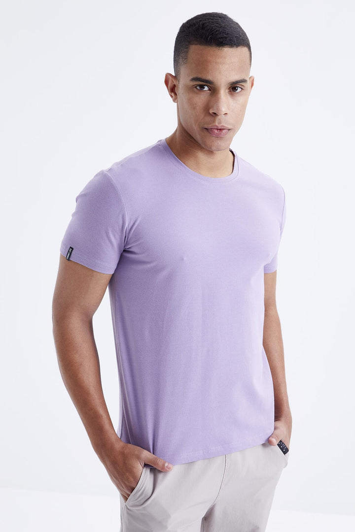 TMY Eflatun Men's Basic Short Sleeve Standard Fit Round Neck T-shirt - 87911 - Narva
