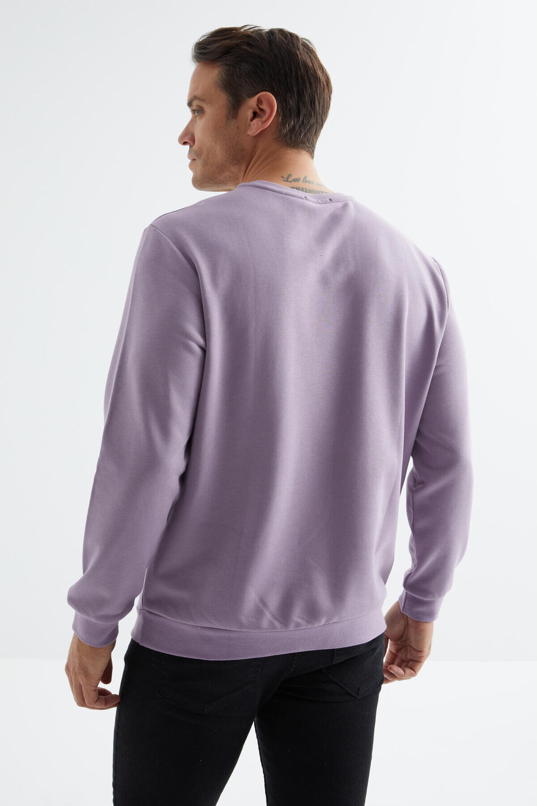 TMY Eflatun Basic Round Neck Comfortable Fit Men's Sweatshirt - 88053 - Jeffersonville