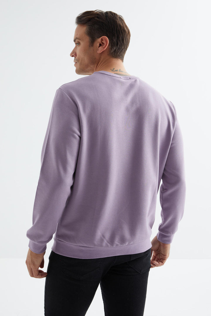 TMY Eflatun Basic Round Neck Comfortable Fit Men's Sweatshirt - 88053 - Jeffersonville