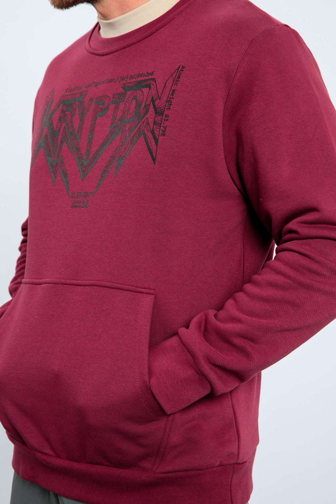 TMY Purple Male Printed O Neck Comfort Fit Sweatshirt - 88037 - Moline