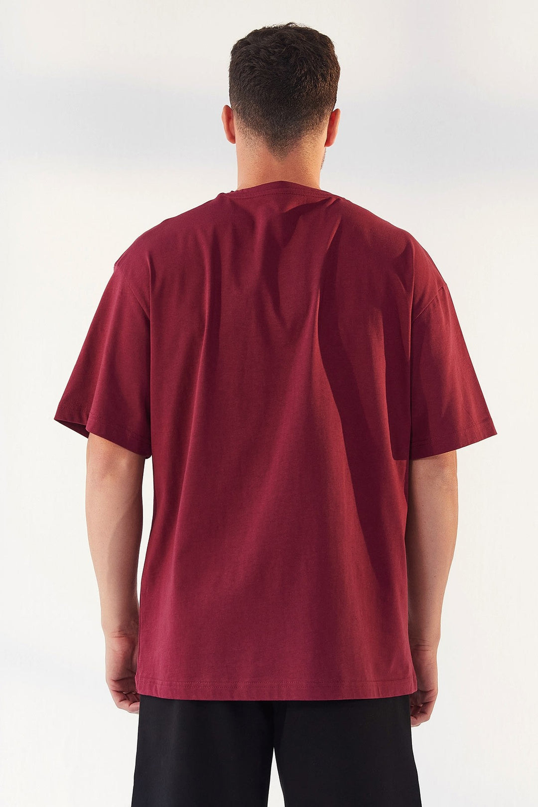 TMY Purple Small Printed O Neck Men's Oversize T-Shirt - 87985 - Decatur
