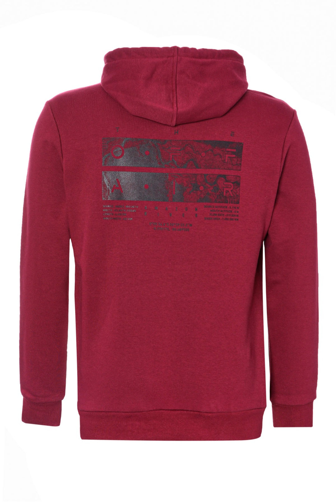 TMY Purple Front and Back Printed Hooded Comfort Fit Men's Sweatshirt - 88017 - Ajaccio