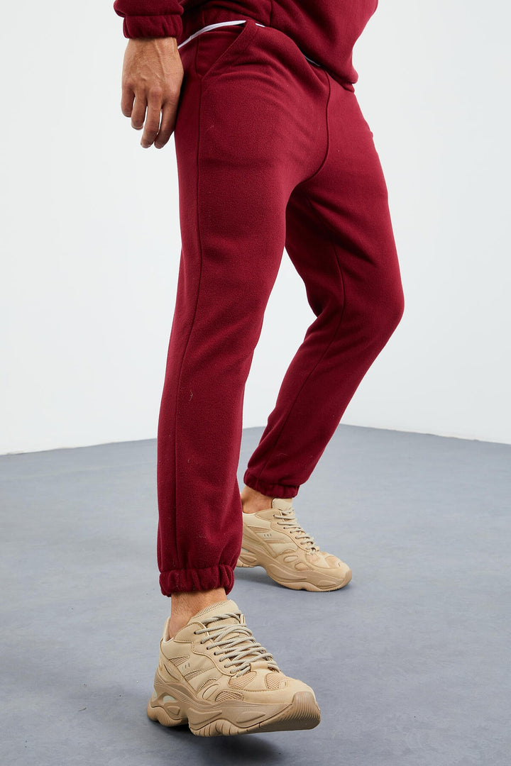 TMY Purple Half Zip Stand Collar Elastic Cuff Polar Men's Tracksuit - 85159 - Šiauliai