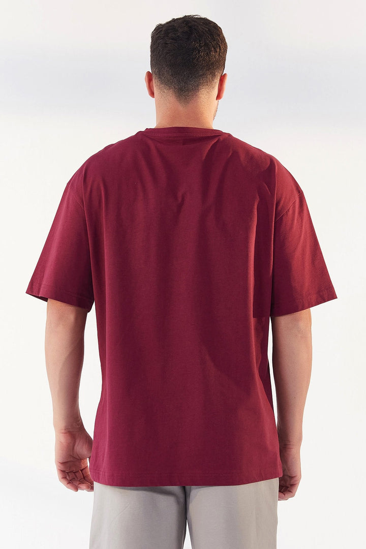 TMY Purple Printed O Neck Men's Oversized T-Shirt - 87984 - Sheboygan