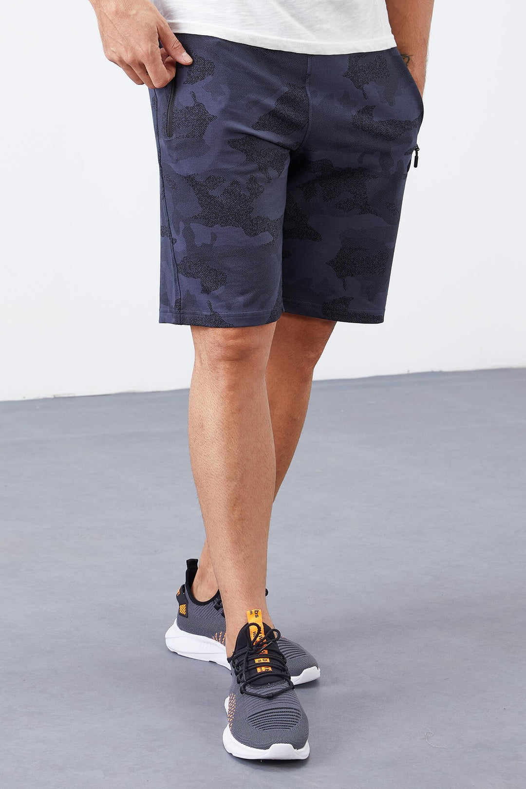 TMY Smoke Camouflage Pattern Standard Fit Men's Shorts - 81157 - Dover