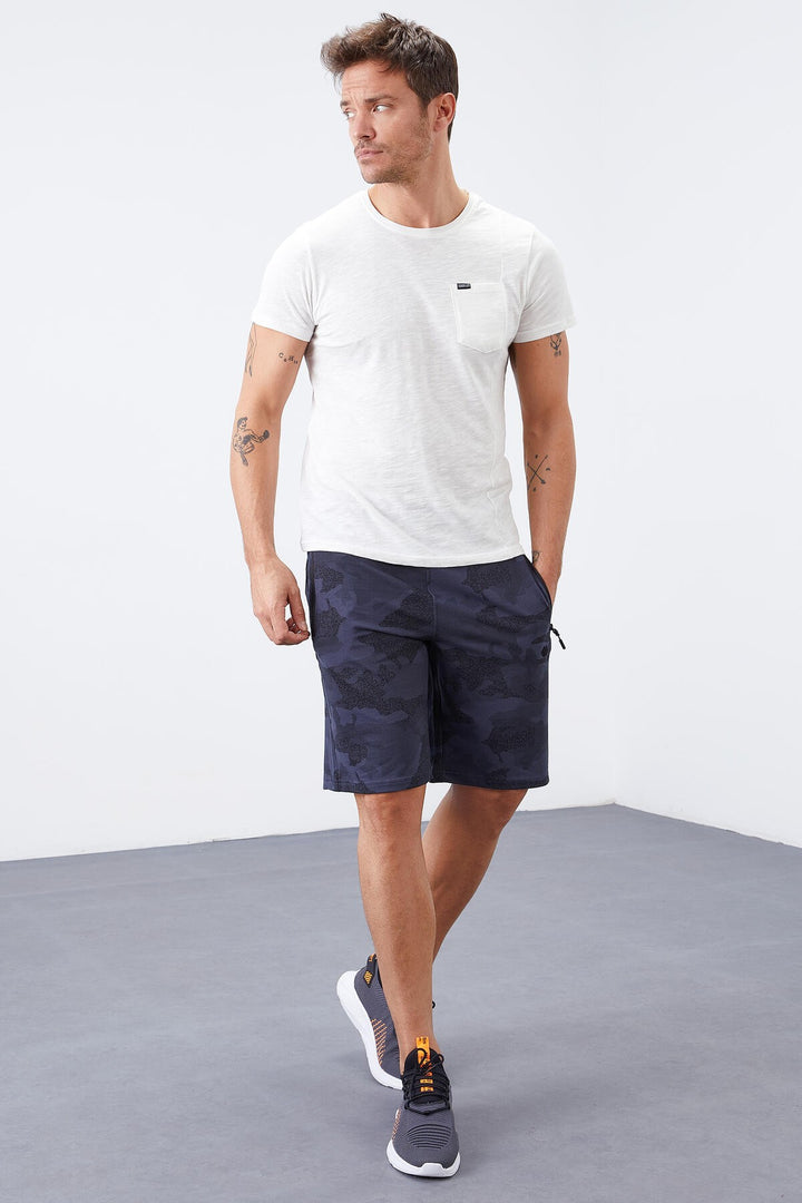 TMY Smoke Camouflage Pattern Standard Fit Men's Shorts - 81157 - Dover