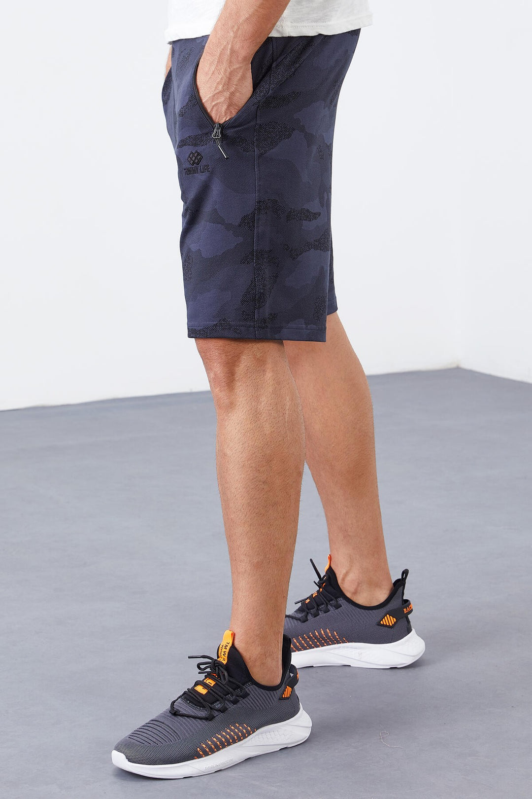TMY Smoke Camouflage Pattern Standard Fit Men's Shorts - 81157 - Dover