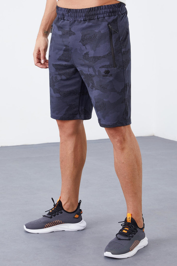TMY Smoke Camouflage Pattern Standard Fit Men's Shorts - 81157 - Dover