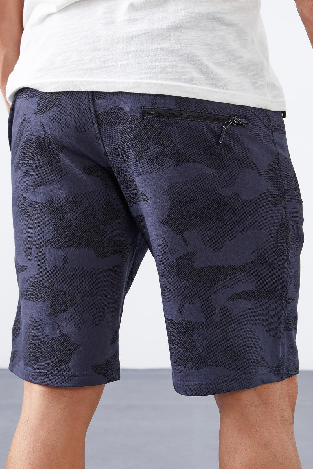 TMY Smoke Camouflage Pattern Standard Fit Men's Shorts - 81157 - Dover