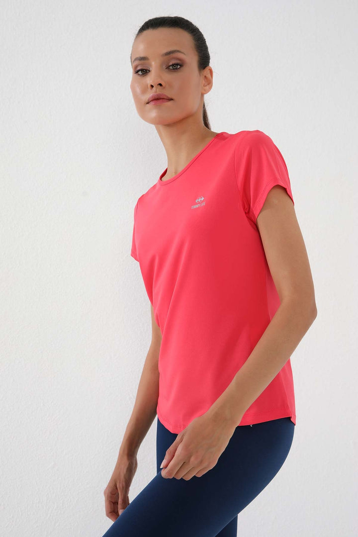 TMY Fuchsia Basic Short Sleeve Standard Fit O Neck Women's T-Shirt - 97144 - Lewiston