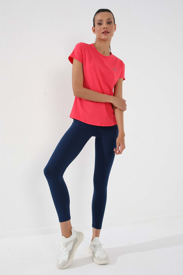 TMY Fuchsia Basic Short Sleeve Standard Fit O Neck Women's T-Shirt - 97144 - Lewiston