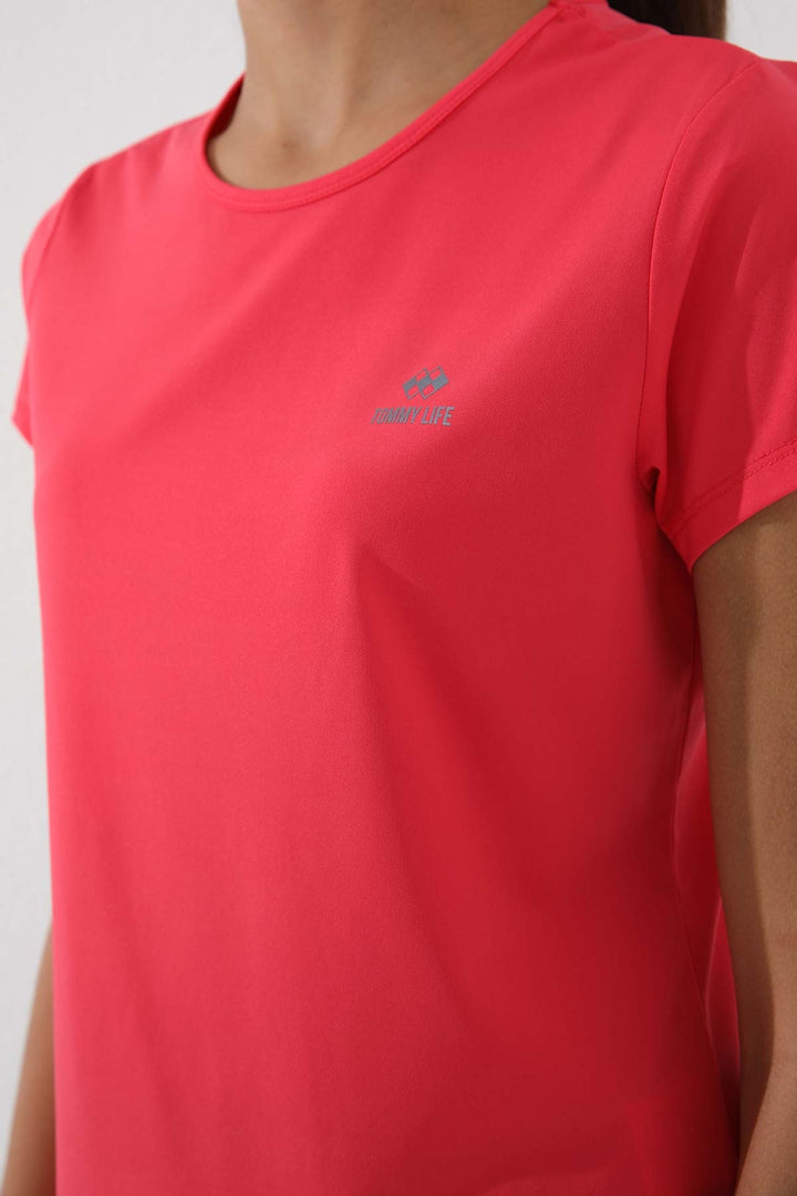 TMY Fuchsia Basic Short Sleeve Standard Fit O Neck Women's T-Shirt - 97144 - Lewiston
