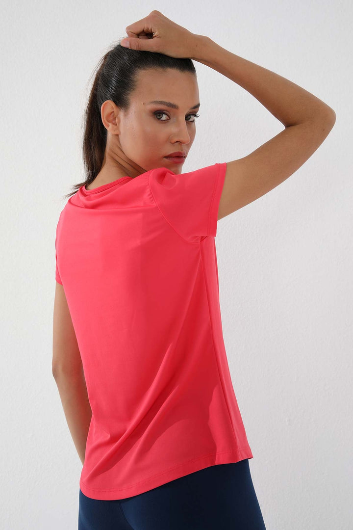 TMY Fuchsia Basic Short Sleeve Standard Fit O Neck Women's T-Shirt - 97144 - Lewiston