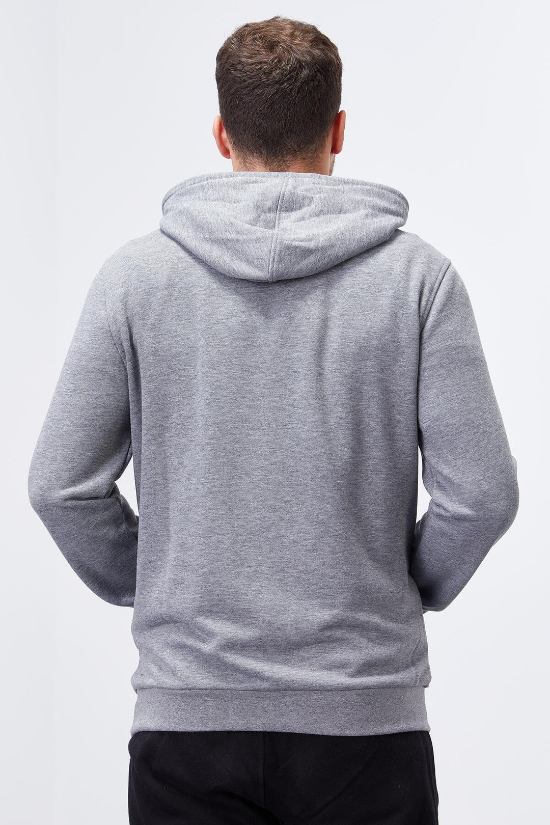 TMY Gray Melange Kangaroo Pocket Standard Fit Hooded Men's Sweatshirt - 87872 - Cairns