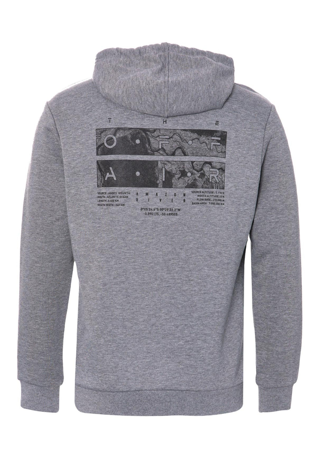 TMY Gray Melange Front and Back Printed Hooded Comfort Fit Men's Sweatshirt - 88017 - Greenfield