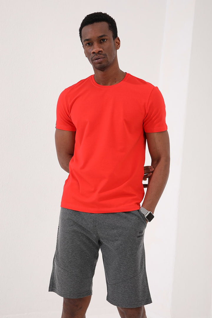 TMY Gray Melange Printed Zippered Pocket Lace-Up Standard Fit Men's Shorts - 81205 - Inverness