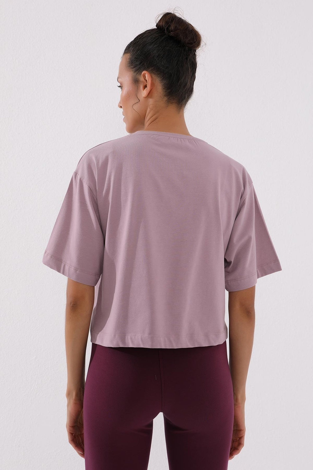 TMY Dried Rose Printed Short O Neck Women's Oversize T-Shirt - 97135 - Kingston