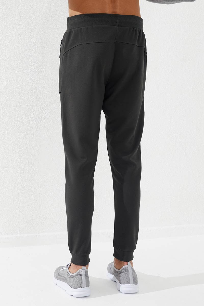 TMY Haki Zippered Pocket Embroidered Detail Slim Fit Jogger Men's Sweatpants - 84782 - Brownsville