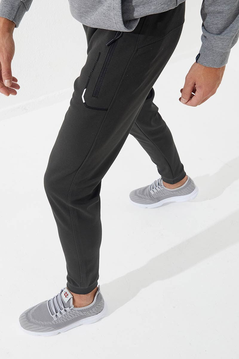 TMY Haki Zippered Pocket Embroidered Detail Slim Fit Jogger Men's Sweatpants - 84782 - Brownsville