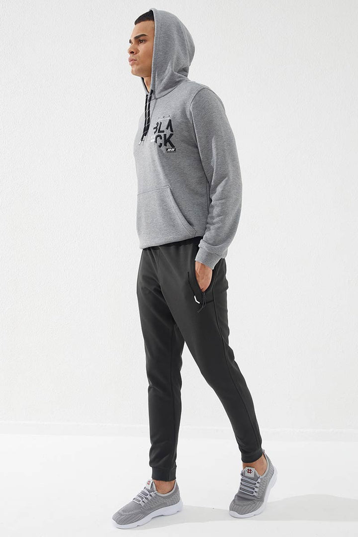 TMY Haki Zippered Pocket Embroidered Detail Slim Fit Jogger Men's Sweatpants - 84782 - Brownsville