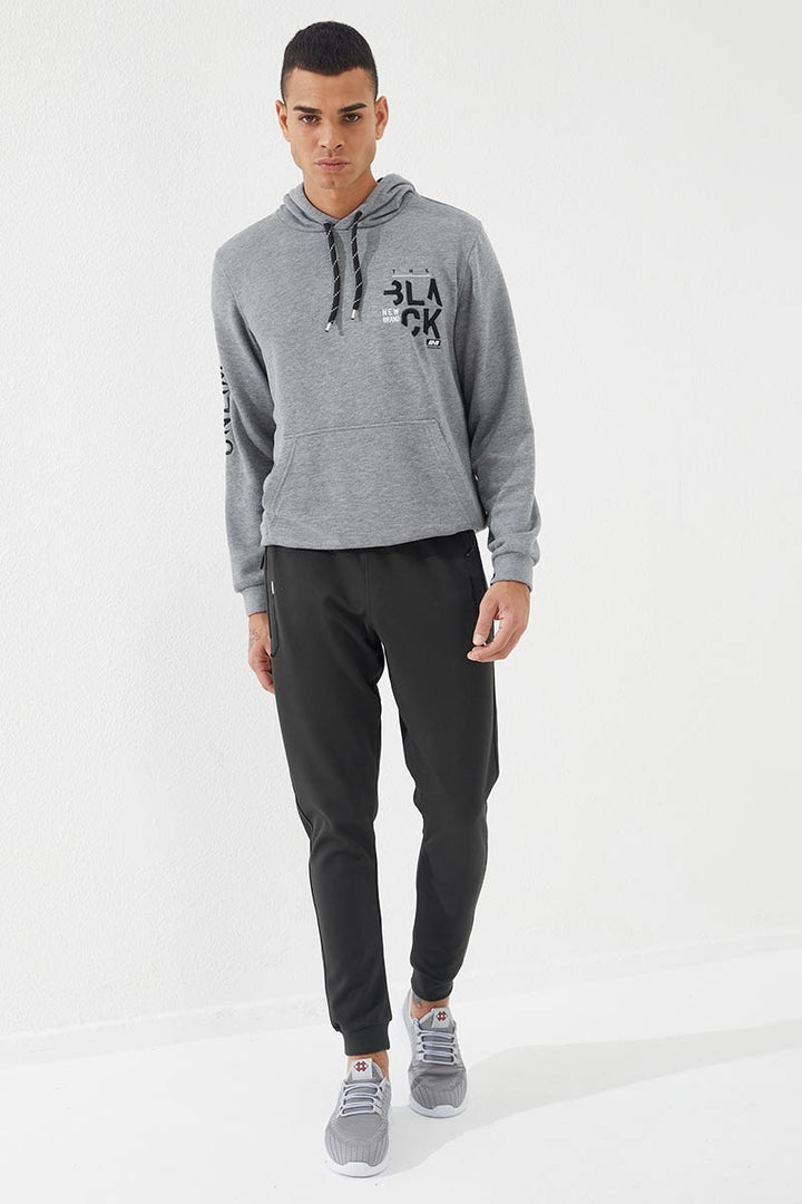 TMY Haki Zippered Pocket Embroidered Detail Slim Fit Jogger Men's Sweatpants - 84782 - Brownsville