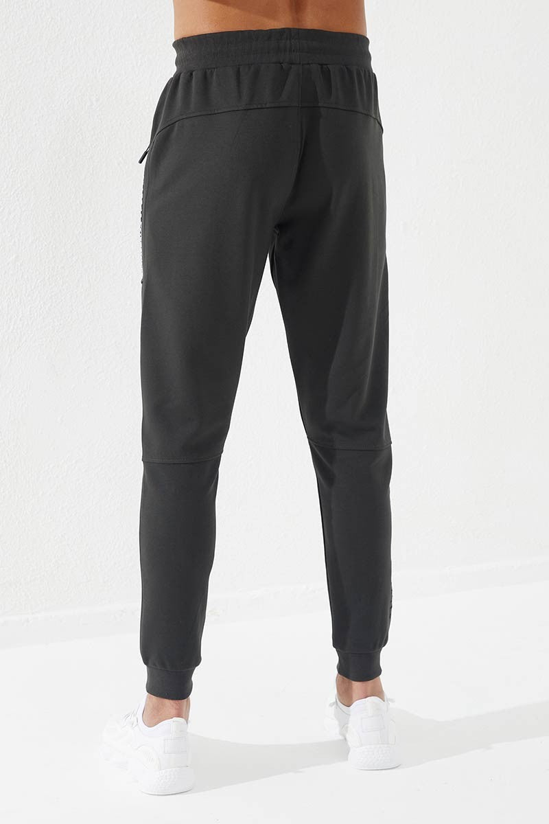 TMY Haki Zippered Pocket Embroidered Detail Slim Fit Jogger Men's Sweatpants - 84783 - Estero